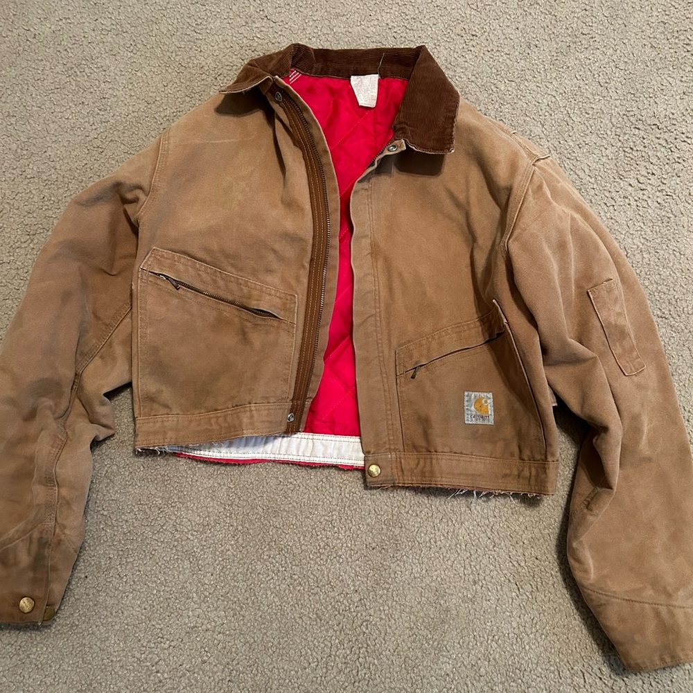 Brown Cropped Carhartt Jacket